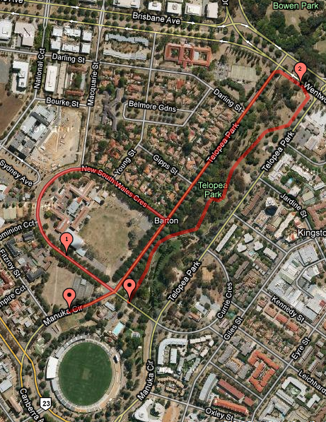 5km Fun Run Course Map - first lap